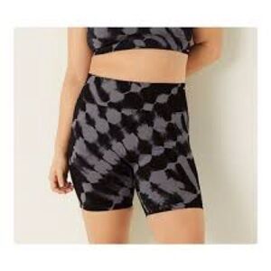 PINK Victoria's Secret Black and Gray Patterned Bike Shorts